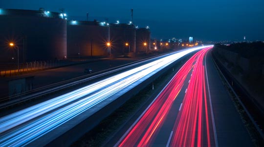 Roads at night